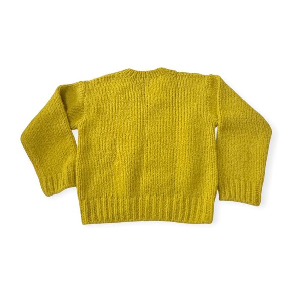 RE/DONE 50s V Neck Pullover Sweater, Wool, Size S, Chartreuse, New with tag - Picture 9 of 12